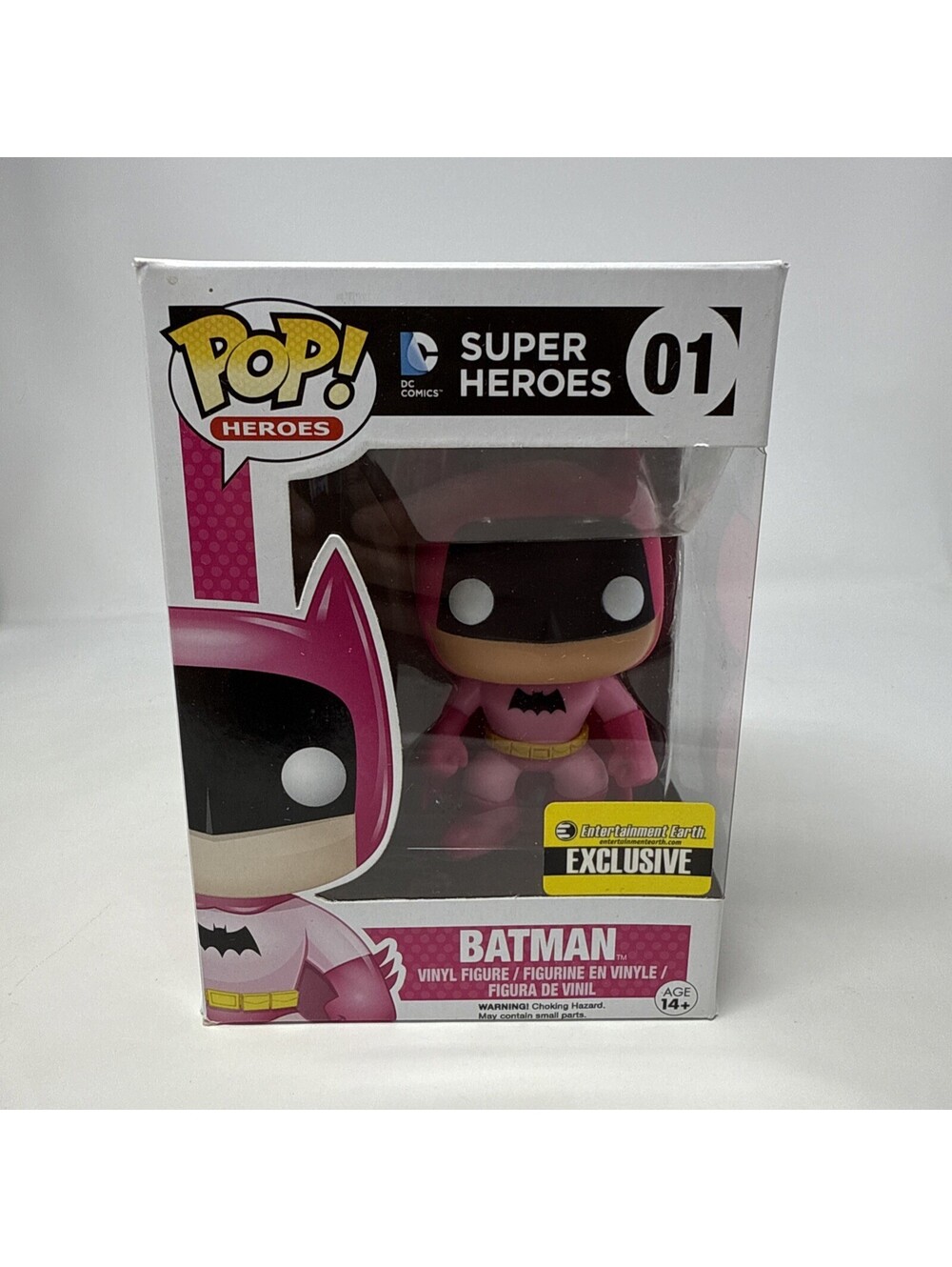 Funko Pop! Heroes DC Comics Super Heroes Batman Pink Ent Earth Exclusive #01
